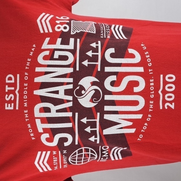 Tech9 Strange Music Records spellout logo double-sided Men's Med rap t-shirt - Picture 4 of 5